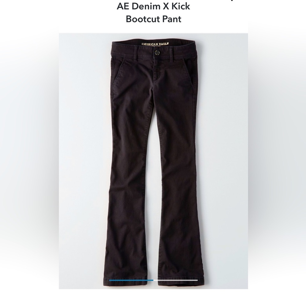 American Eagle black stretch boot kick pants size 12 LONG